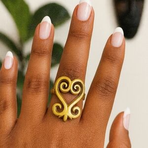 Brass Ring Sankofa, Adinkra Symbol
